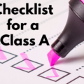 arrival checklist for class A motorhome