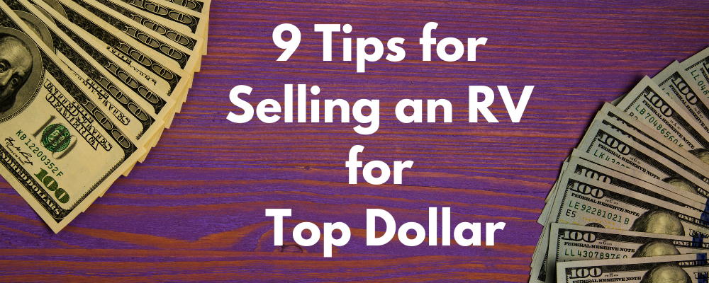 how to get top dollar selling an RV